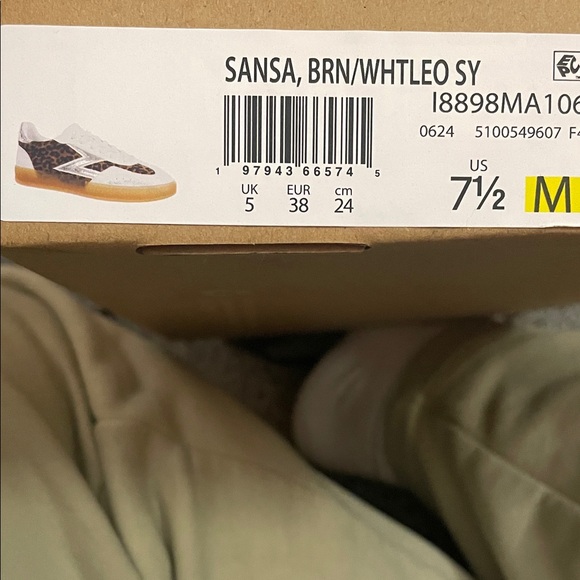 Zodiac Leopard Print Sneakers with Silver and White Accents - Picture 2 of 2